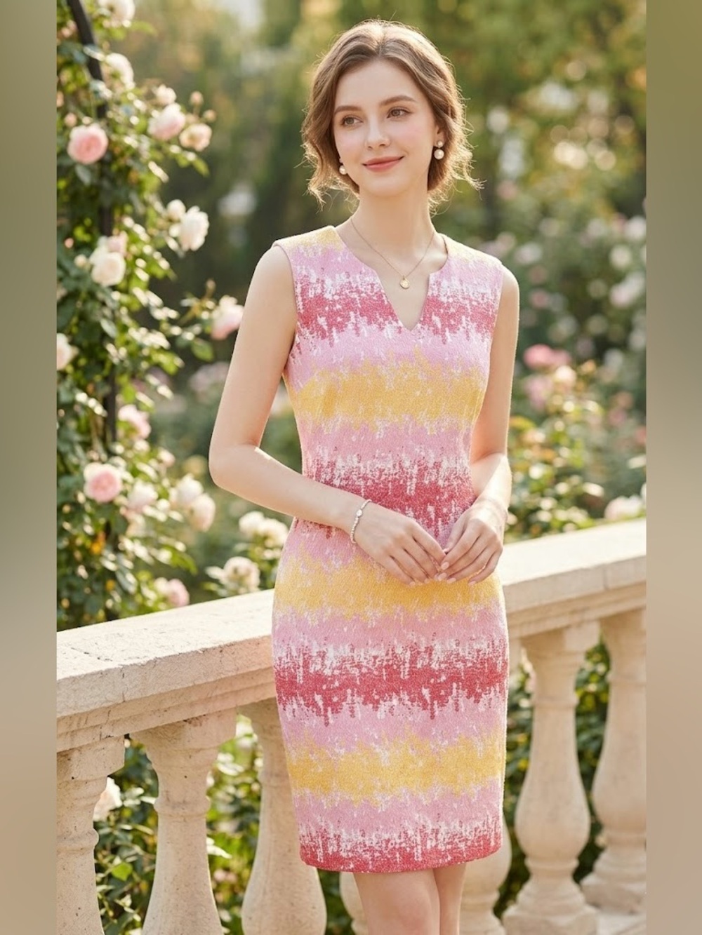 ✨ Anthropologie HD in Paris | Strata Jacquard Sheath Dress ✨ Preloved ✨ Size 10